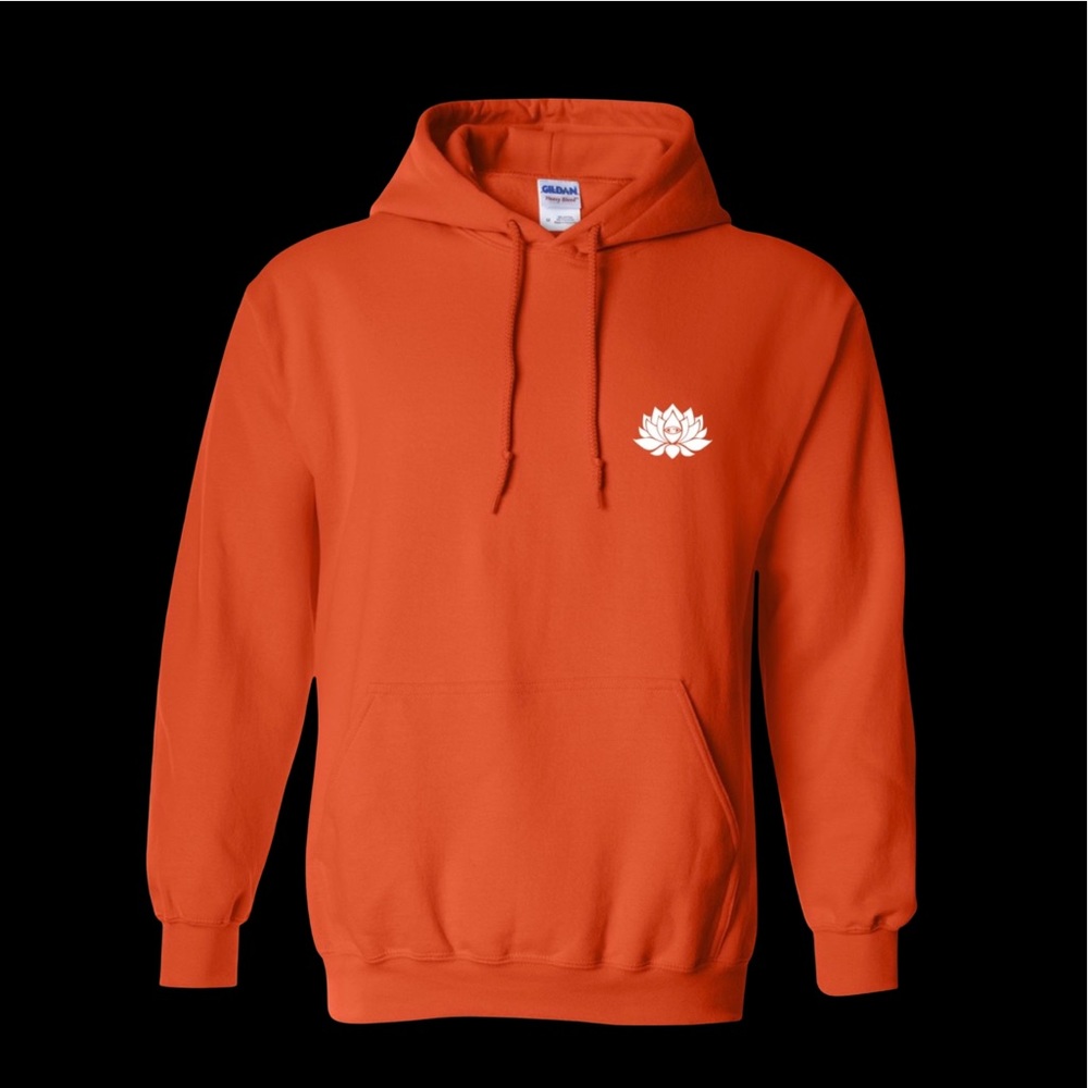 Deep Orange Lucid Lotus Hoodie (Unisex)